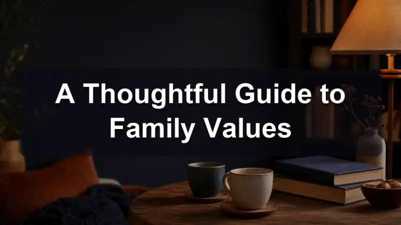 Family reading together, guide to family values
