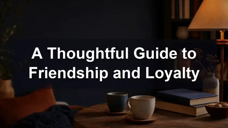 A guide to friendship and loyalty, reading recommendations