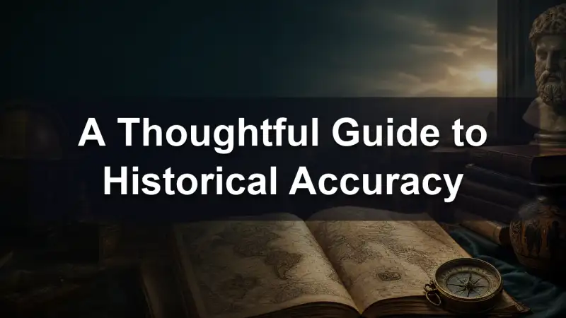 An open history book, a magnifying glass and archival documents on a reading desk