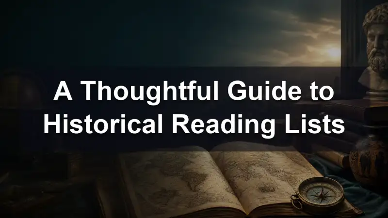 An open notebook listing book titles beside a globe and a quill