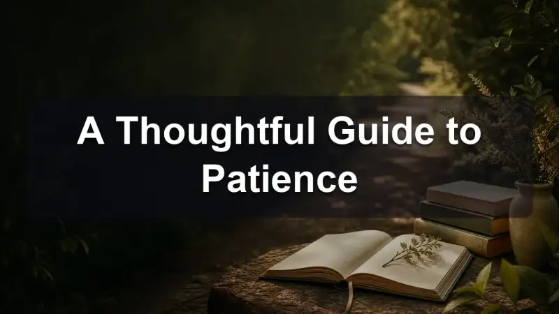 Person calmly waiting by a window, patience practice