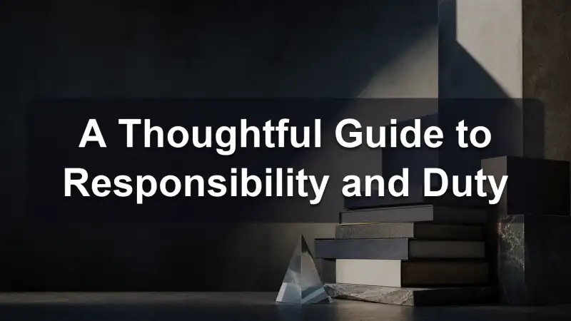 An open book with a compass beside it, symbolizing responsibility and duty