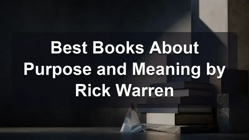 Stack of books by Rick Warren and related literature on purpose