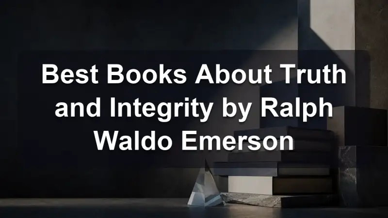 Stack of books by Ralph Waldo Emerson and related literature on self-reliance