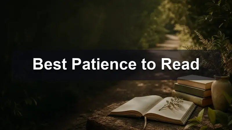 Books about patience and calm on a table