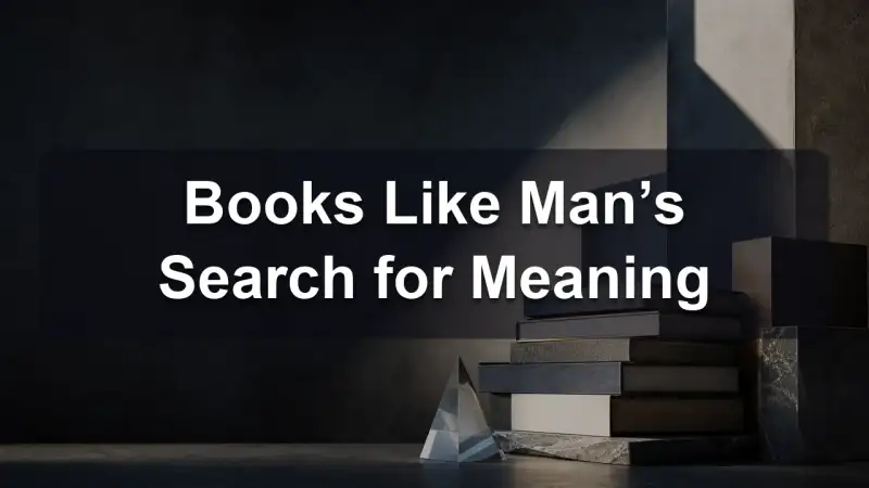 Books about meaning and resilience stacked together