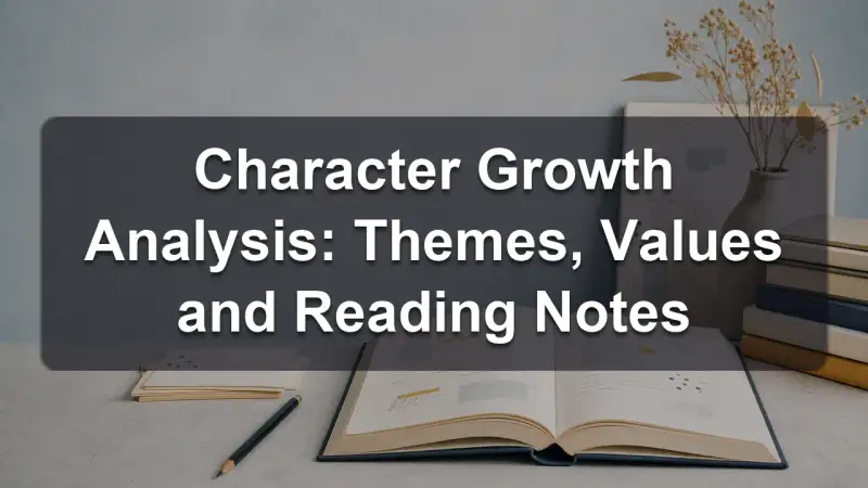 Character growth analysis by theme and value