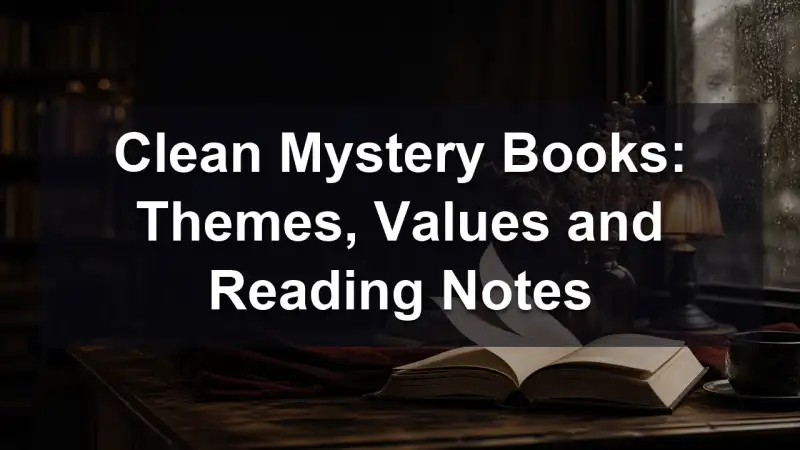 Reading notes and discussion questions beside clean mystery books