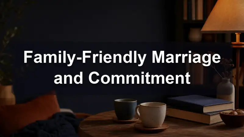 Family reading about partnership and commitment