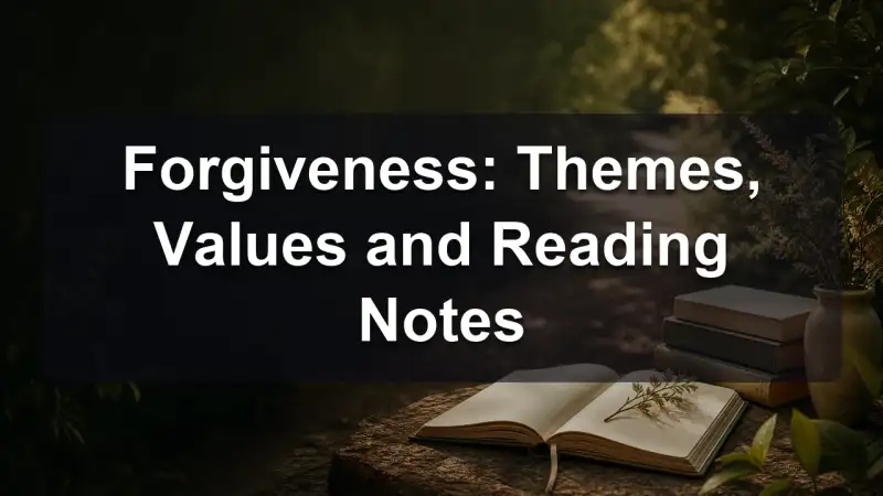 Journal with forgiveness reading notes beside a book