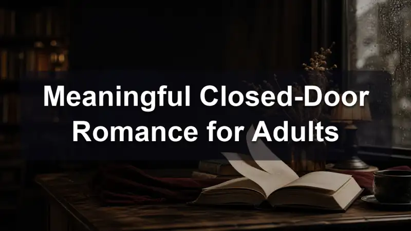 A thoughtful stack of closed-door romance books