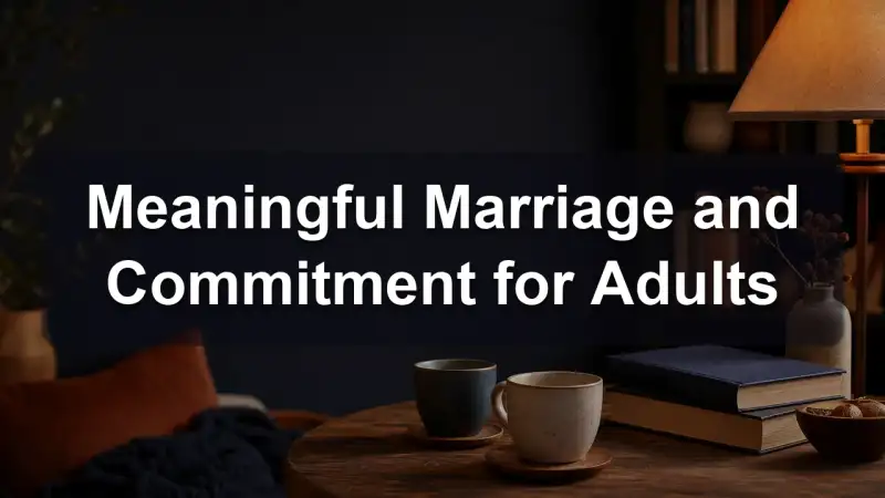 Books about marriage and commitment for adult readers