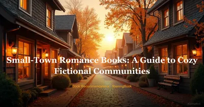 A cozy book nook with a steaming mug, a stack of romance novels, and a window overlooking a charming small town street