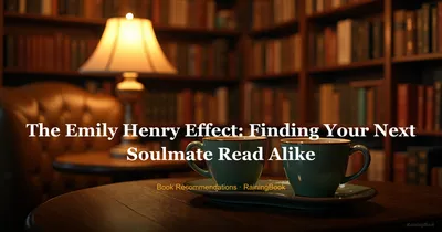 A cozy reading nook with stacked romance novels, a steaming teacup, and fairy lights, evoking the warm, whimsical atmosphere of Emily Henry's novels.