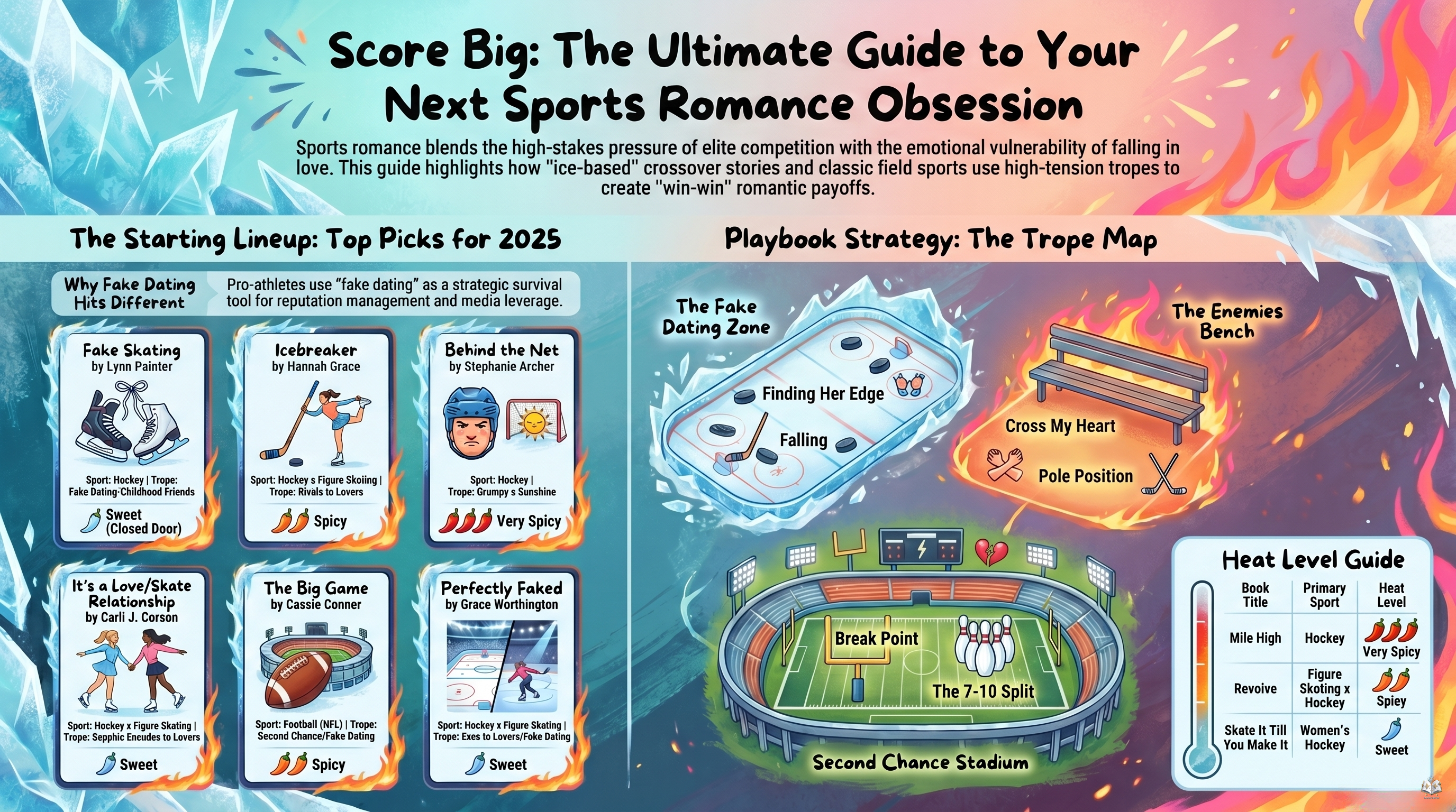 Infographic for Fake-Dating in Sports Romance: Why the Rink-Side Ruse Wins Every Time