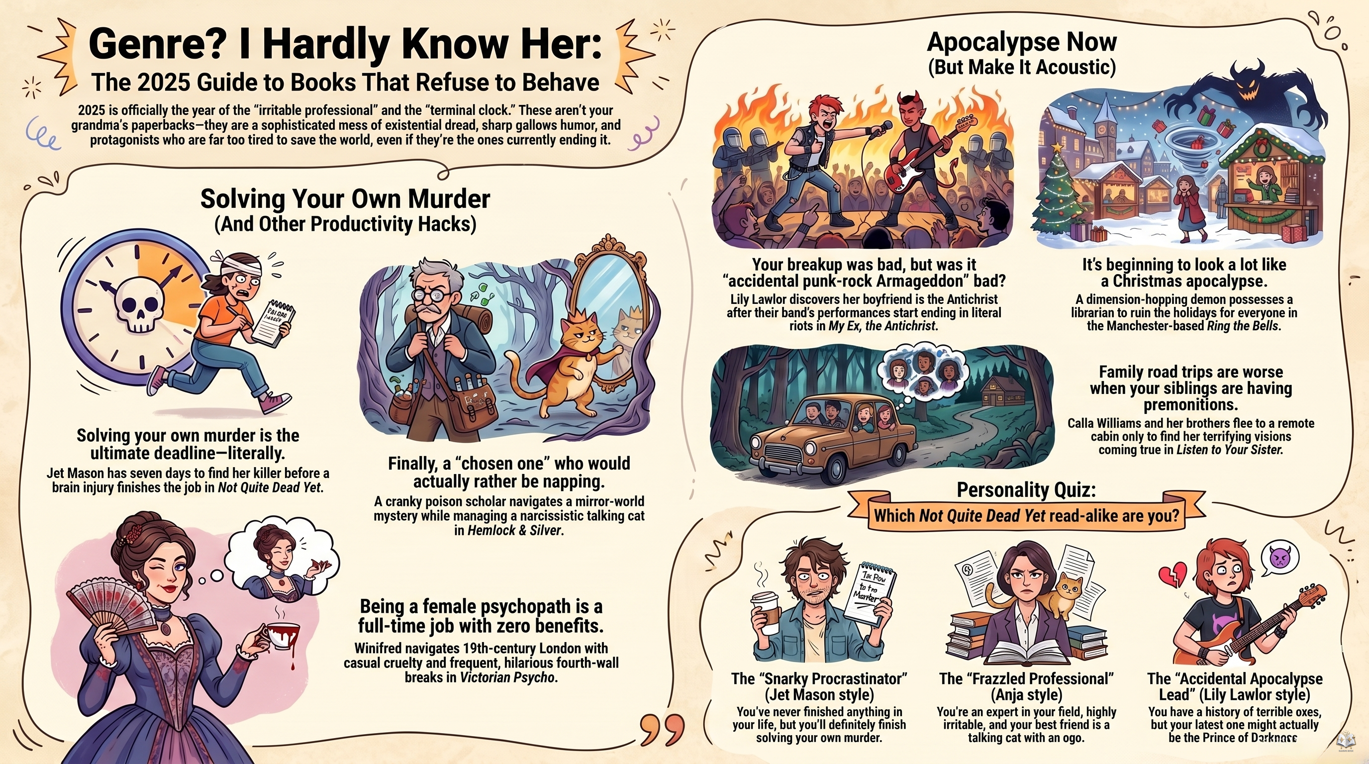 Infographic for Genre-Bending and Reality-Ending: A Survival Guide to Books That Defy Categories