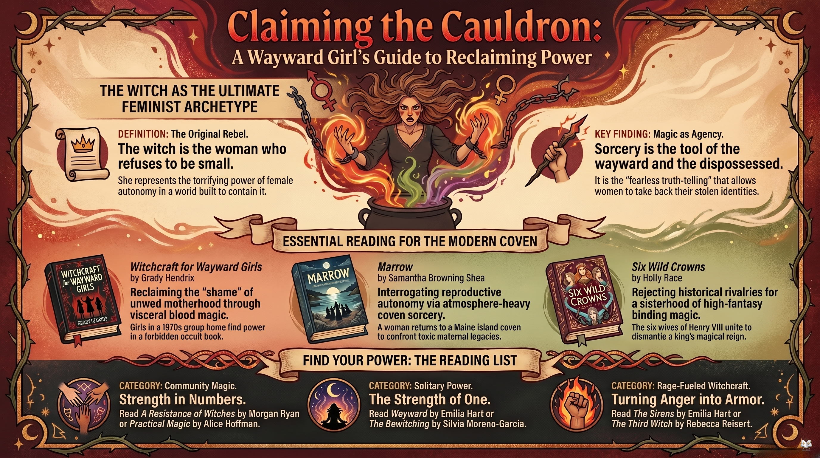 Infographic for The Witch’s Way Home: A Fierce Reading Guide for Wayward Girls